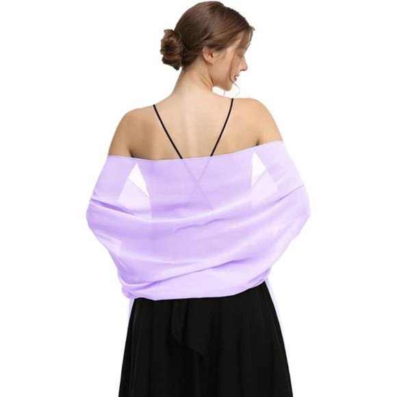 CHIFFON Shawl Scarves and Wraps Lilac(chiffon) - Picture 1 of 5